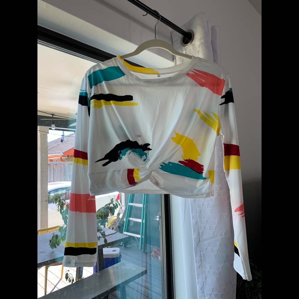 Fun retro pattern crop top